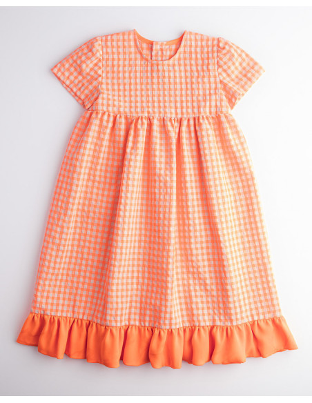 Vestido Lis - Fluor Seersucker Vichy