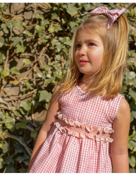 Vestido Gael - Vichy Rosa
