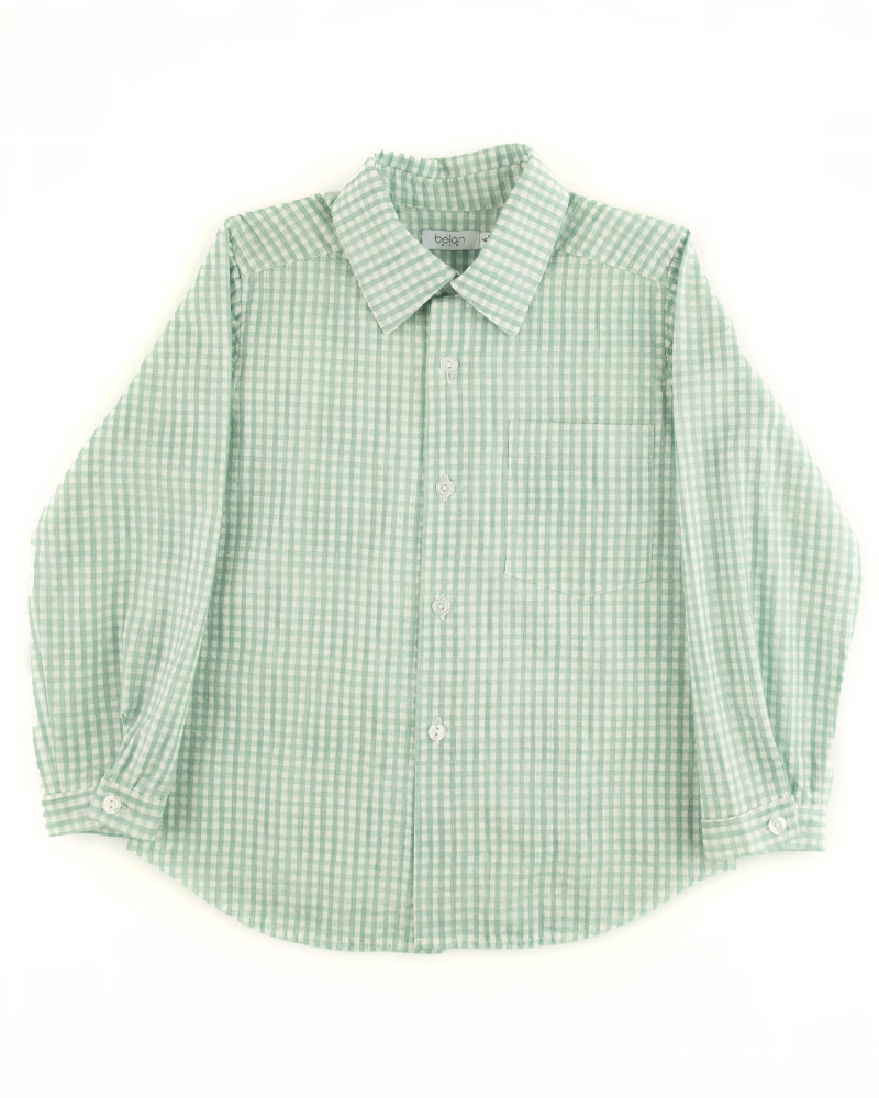 Camisa de Niño Louis - Vichy Aqua