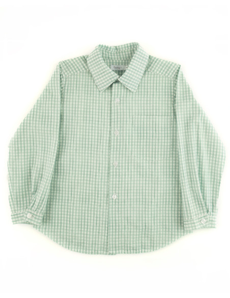 Camisa de Niño Louis - Vichy Aqua