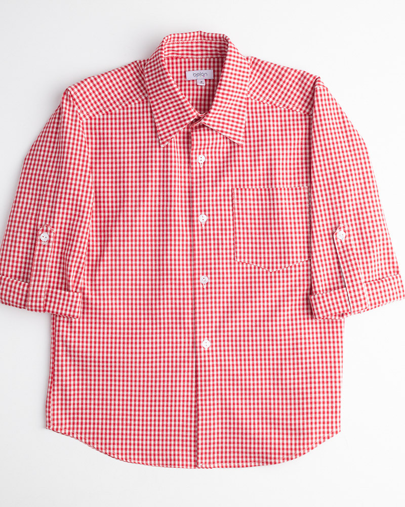 Pack vichy rojo niño 2