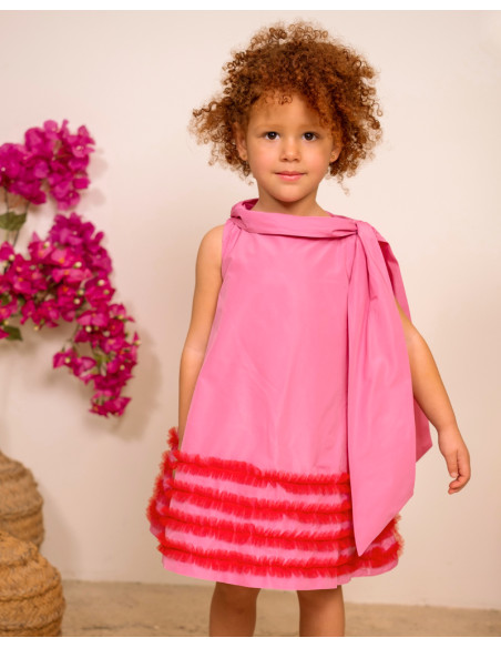 Vestido  - Ponge Fucsia