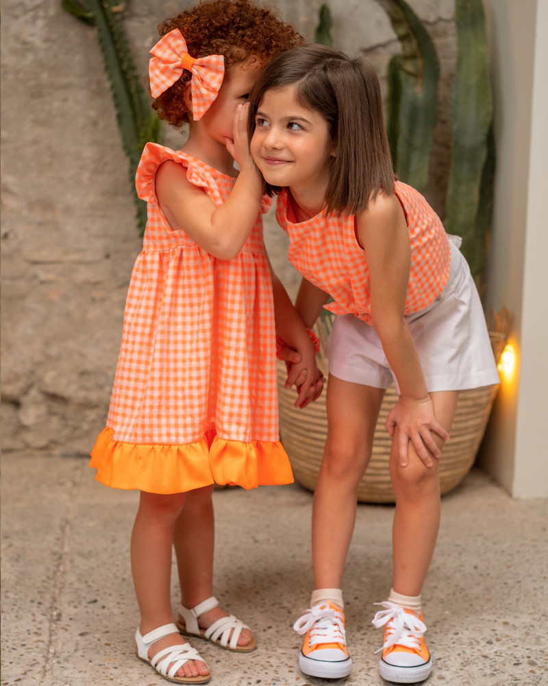 Vestido Lis - Fluor Seersucker Vichy