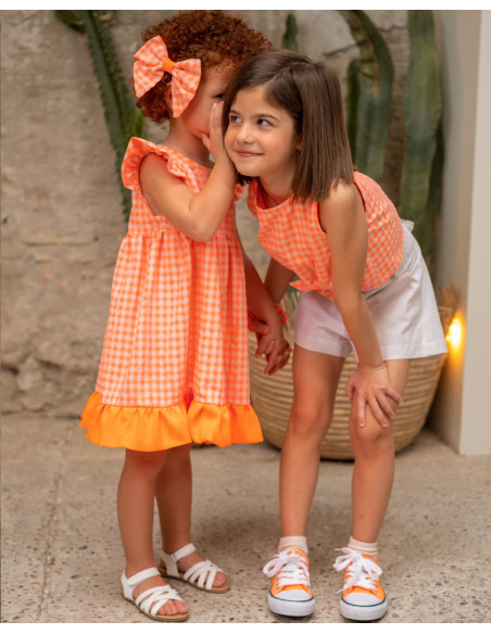 Vestido Lis - Fluor Seersucker Vichy