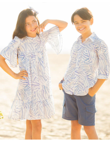 Vestido Rodas - Olas Acuarela