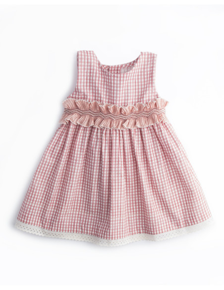 Vestido Gael - Vichy Rosa