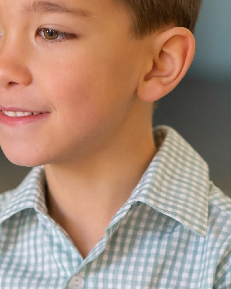 Camisa de Niño Louis - Vichy Aqua