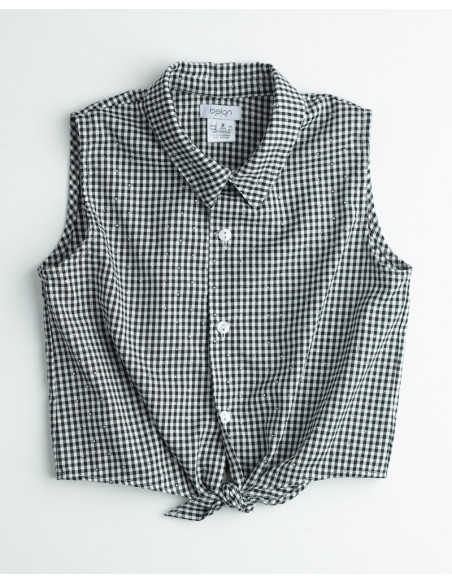 Blusa Amapola - Vichy Diamente Negro | Belán Moda Infantil