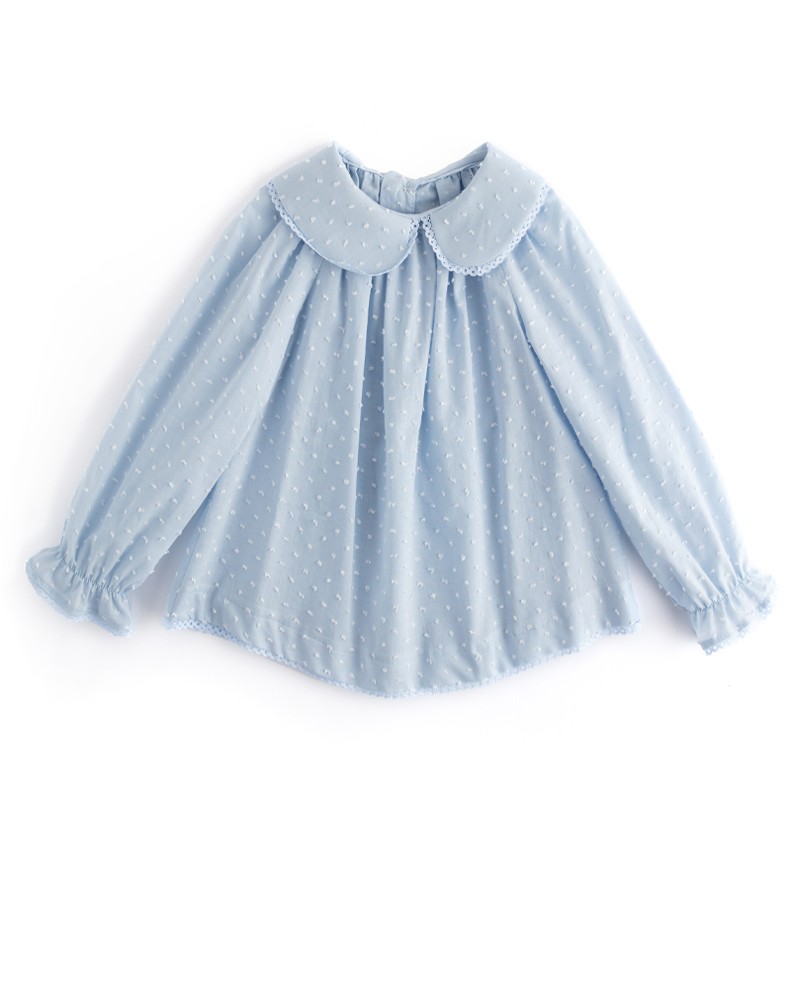 blusa azul plumetti niña