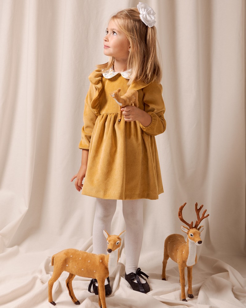 Vestido micropana Ocre 2