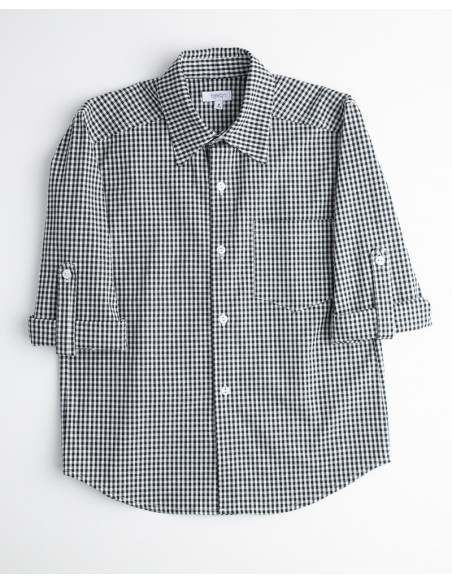 Camisa Louis - Vichy Negro